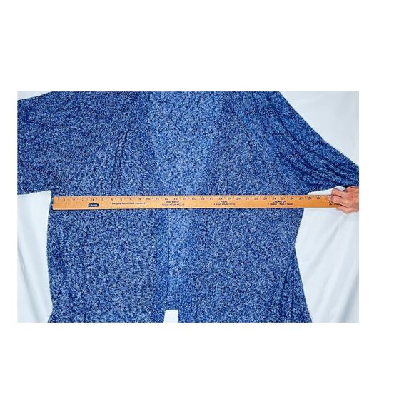 Catherines size 2X cardigan blue open front light weight short sleeve career - Picture 3 of 6